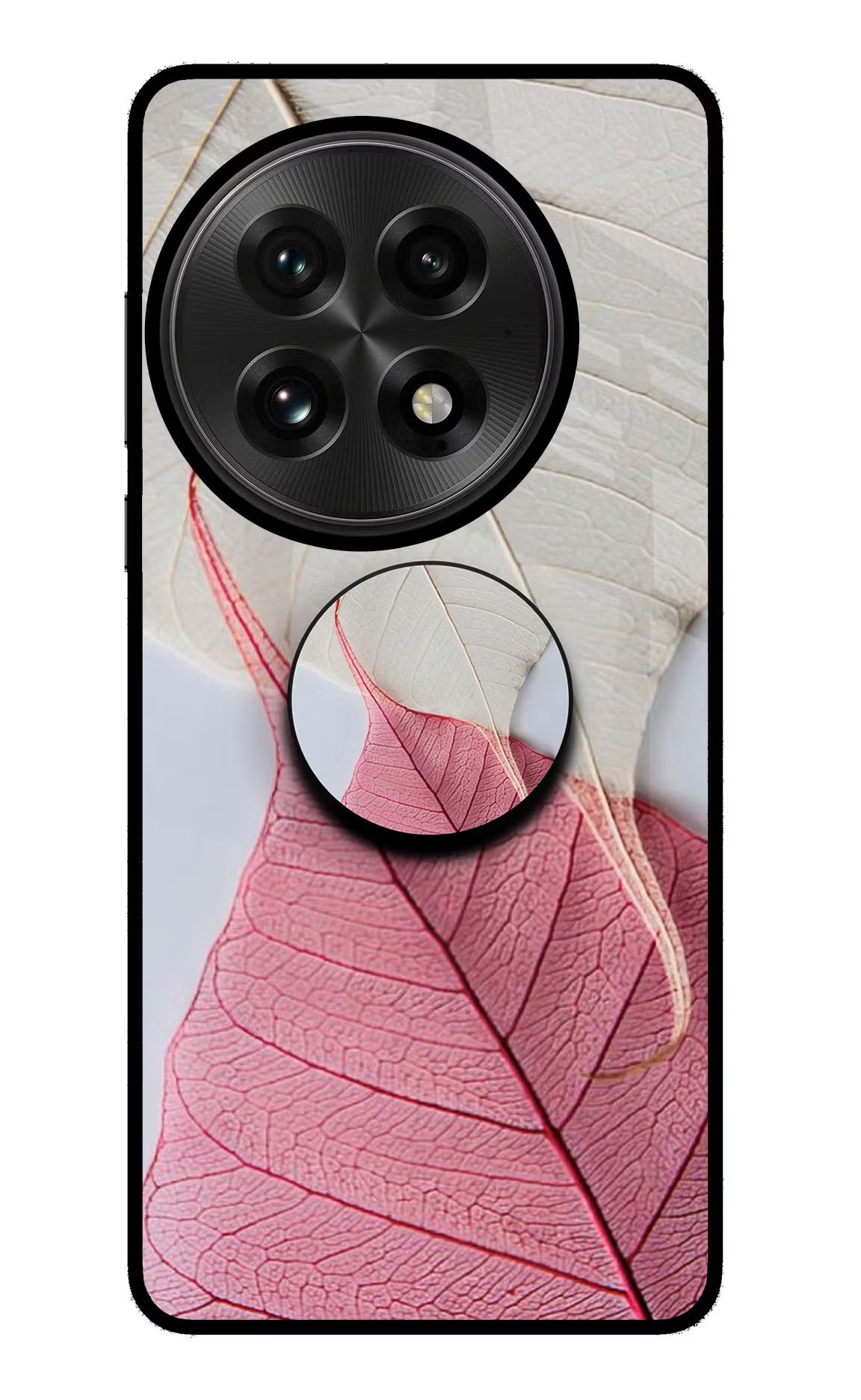 White Pink Leaf OnePlus 13 Pop Case by Casekaro