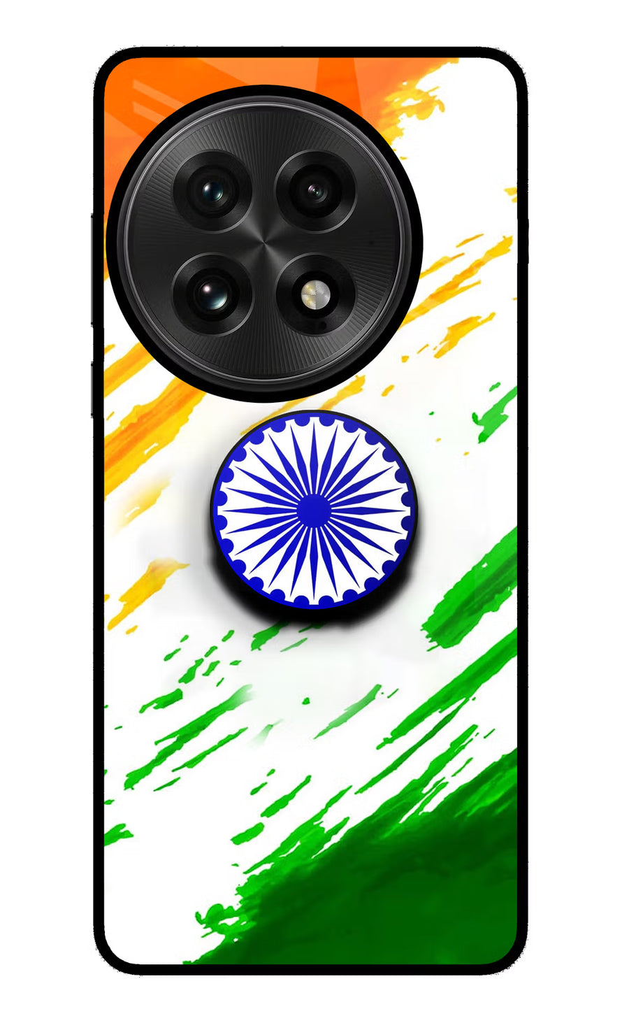 Indian Flag Ashoka Chakra OnePlus 13 Pop Case, Glass case