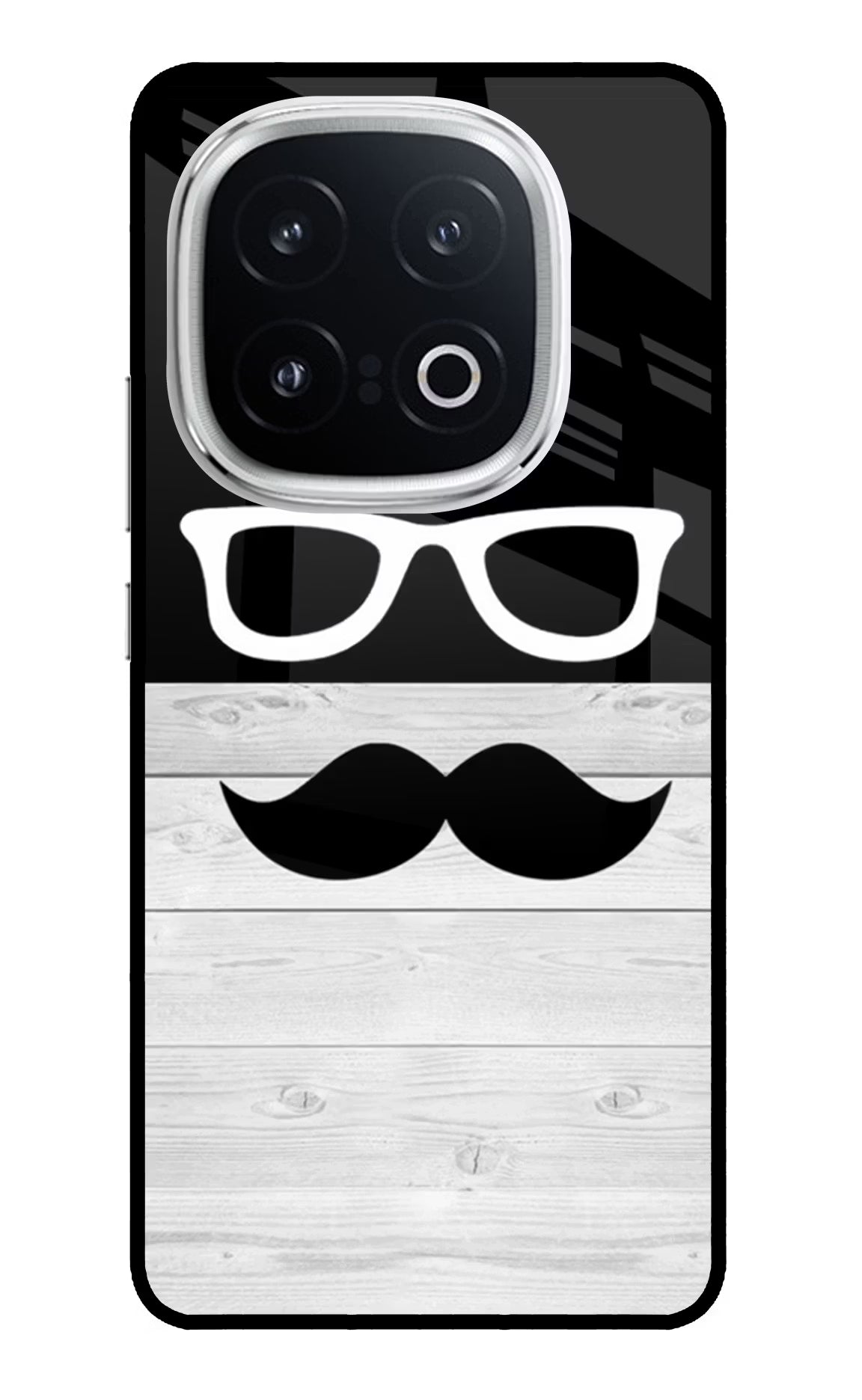 Mustache iQOO 13 5G Glass Case Back Cover by Casekaro