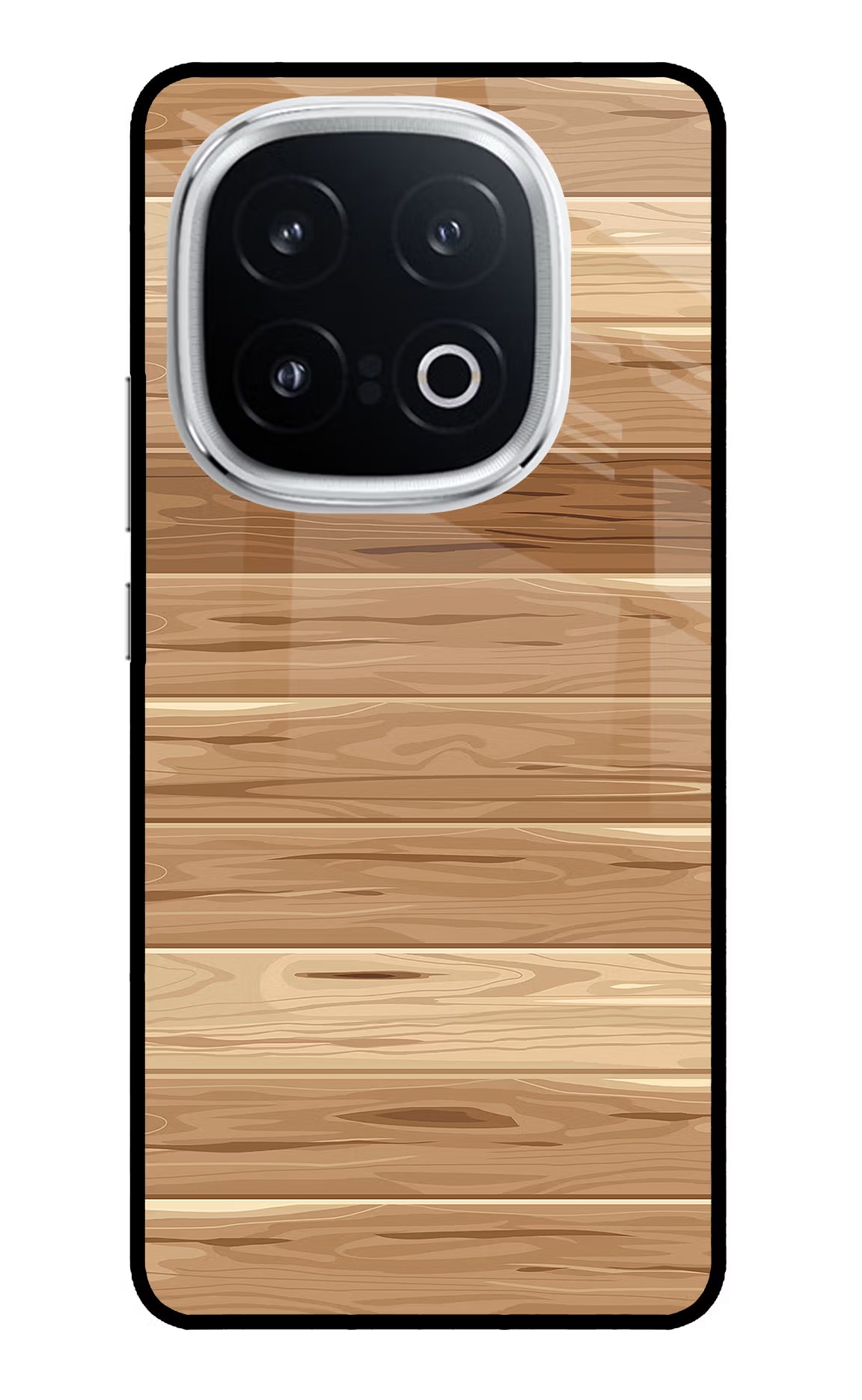 Wooden Vector iQOO 13 5G Glass Case Back Cover by Casekaro