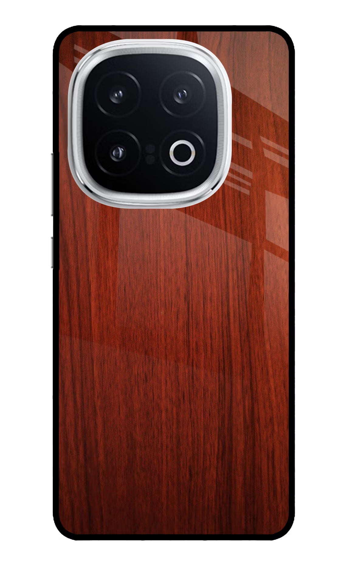 Wooden Plain Pattern iQOO 13 5G Glass Case Back Cover by Casekaro