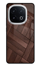 Wooden Texture Design iQOO 13 5G Glass Case