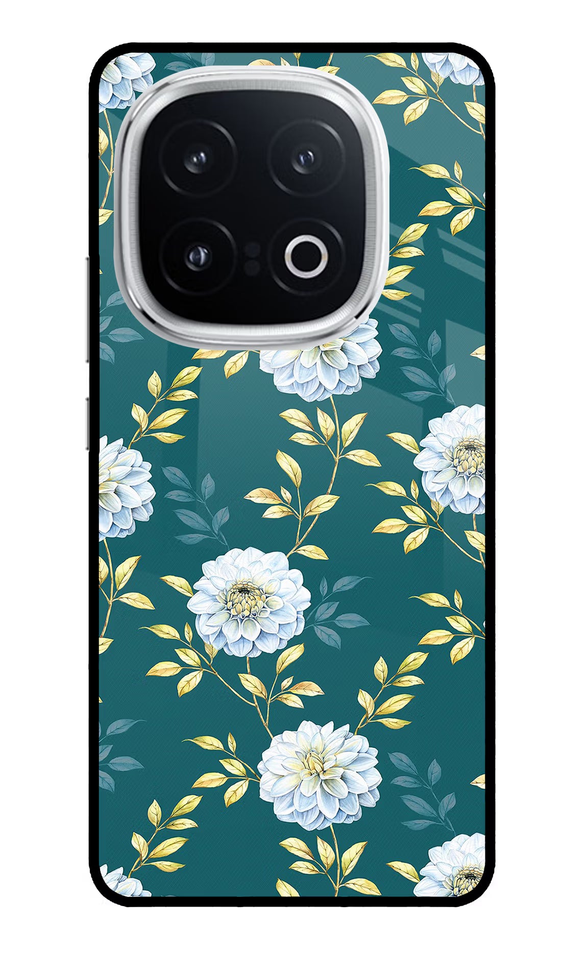 Flowers iQOO 13 5G Glass Case Back Cover by Casekaro