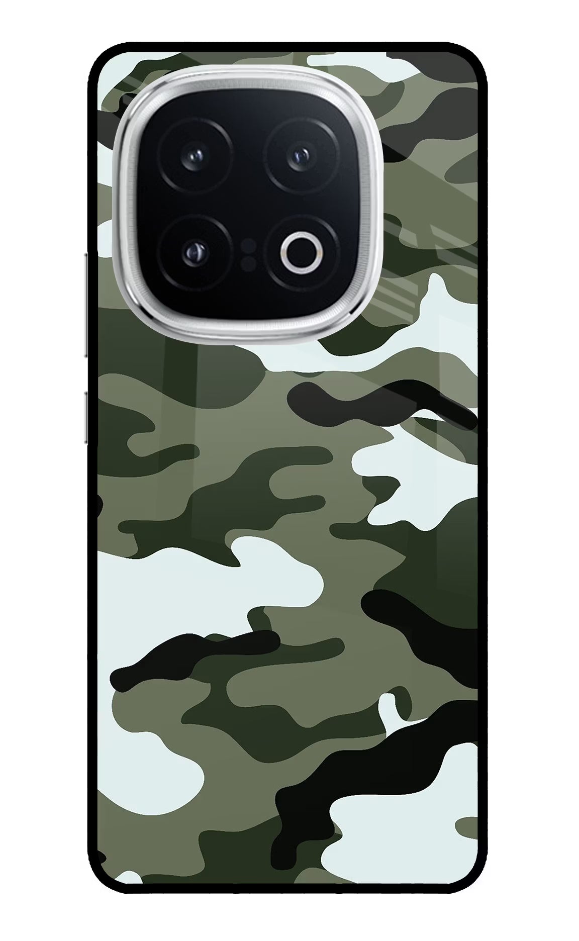 Camouflage iQOO 13 5G Glass Case Back Cover by Casekaro