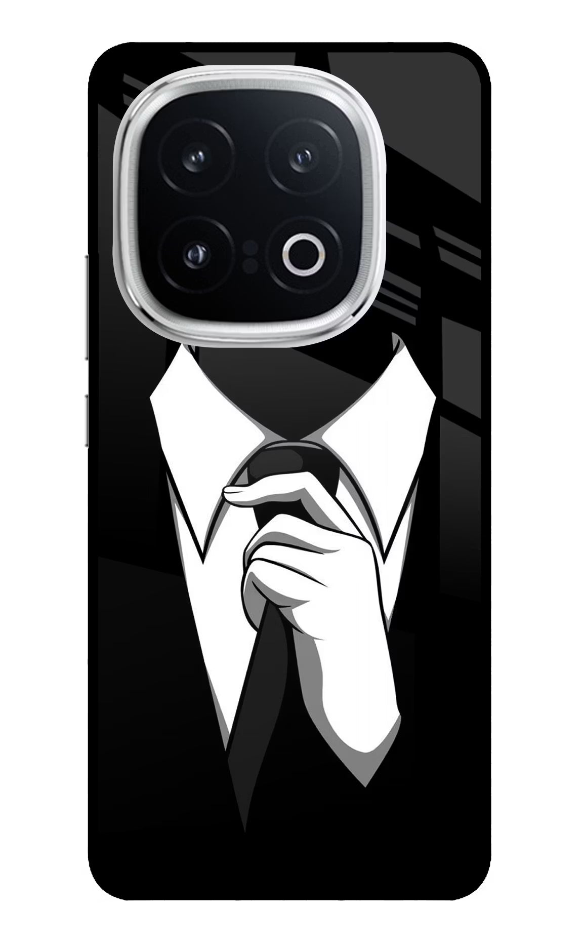 Black Tie iQOO 13 5G Glass Case Back Cover by Casekaro