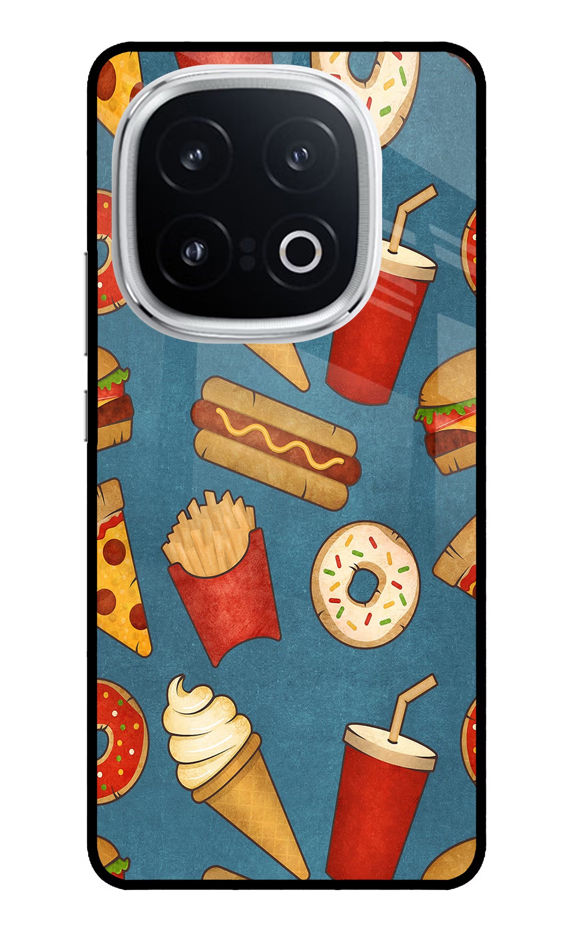 Foodie iQOO 13 5G Glass Case Back Cover by Casekaro