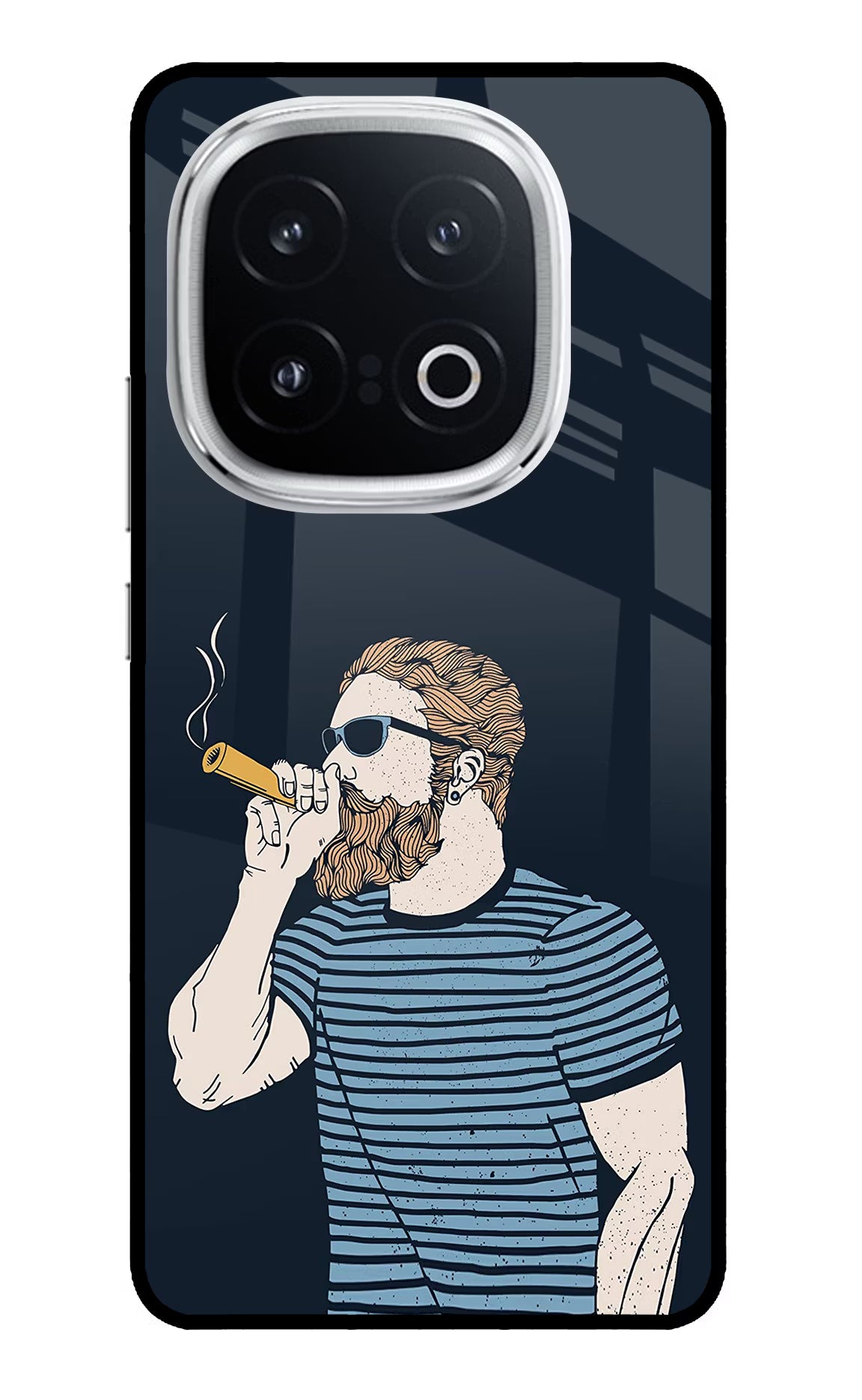 Smoking iQOO 13 5G Glass Case Back Cover by Casekaro