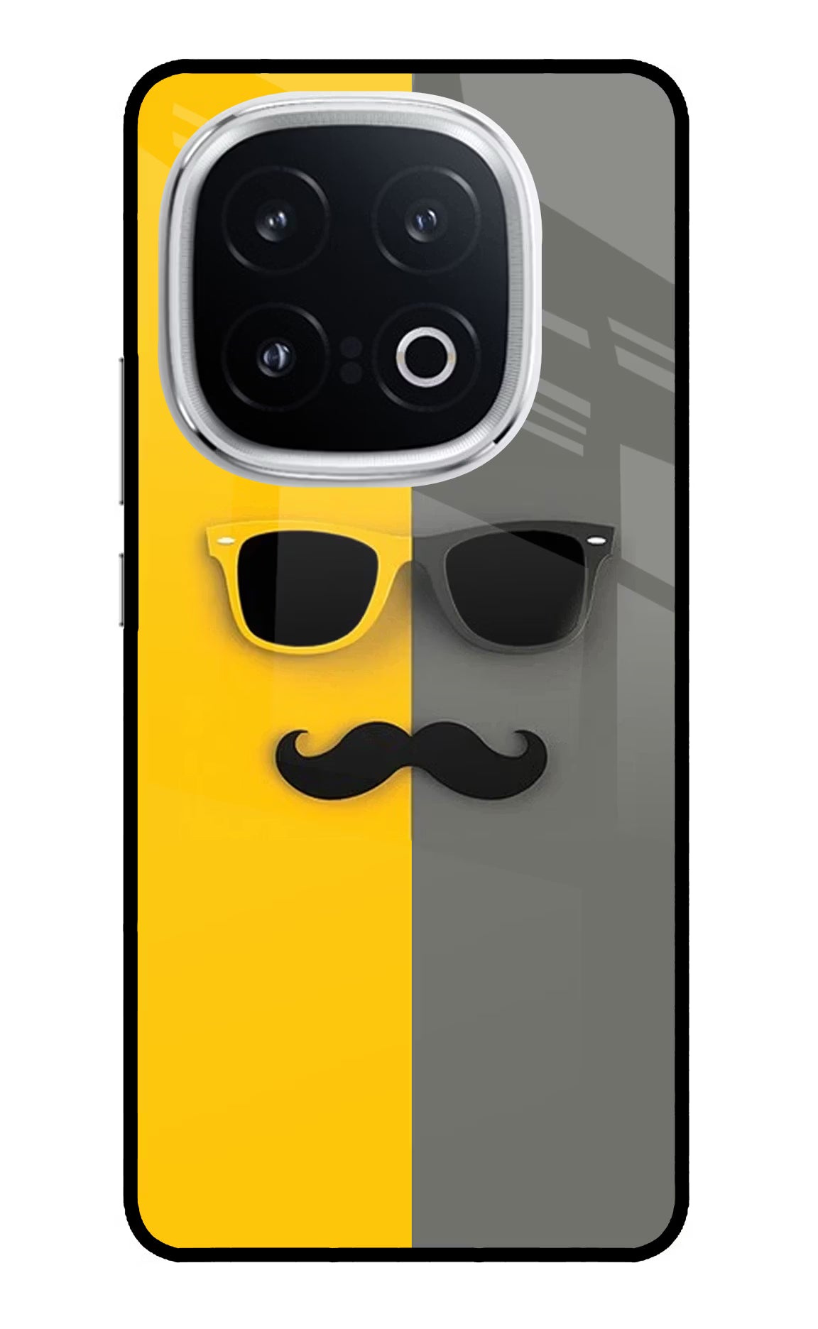 Sunglasses with Mustache iQOO 13 5G Glass Case Back Cover by Casekaro
