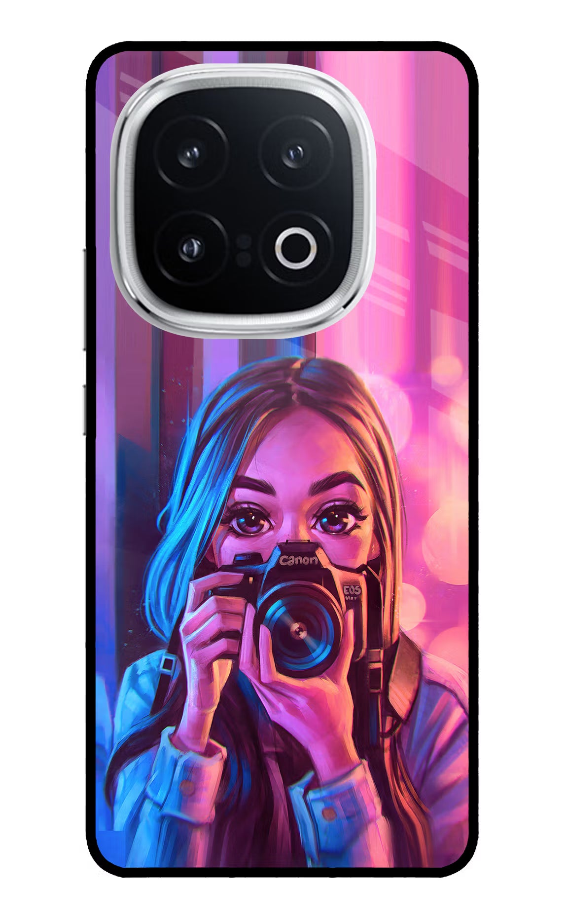 Girl Photographer iQOO 13 5G Glass Case Back Cover by Casekaro