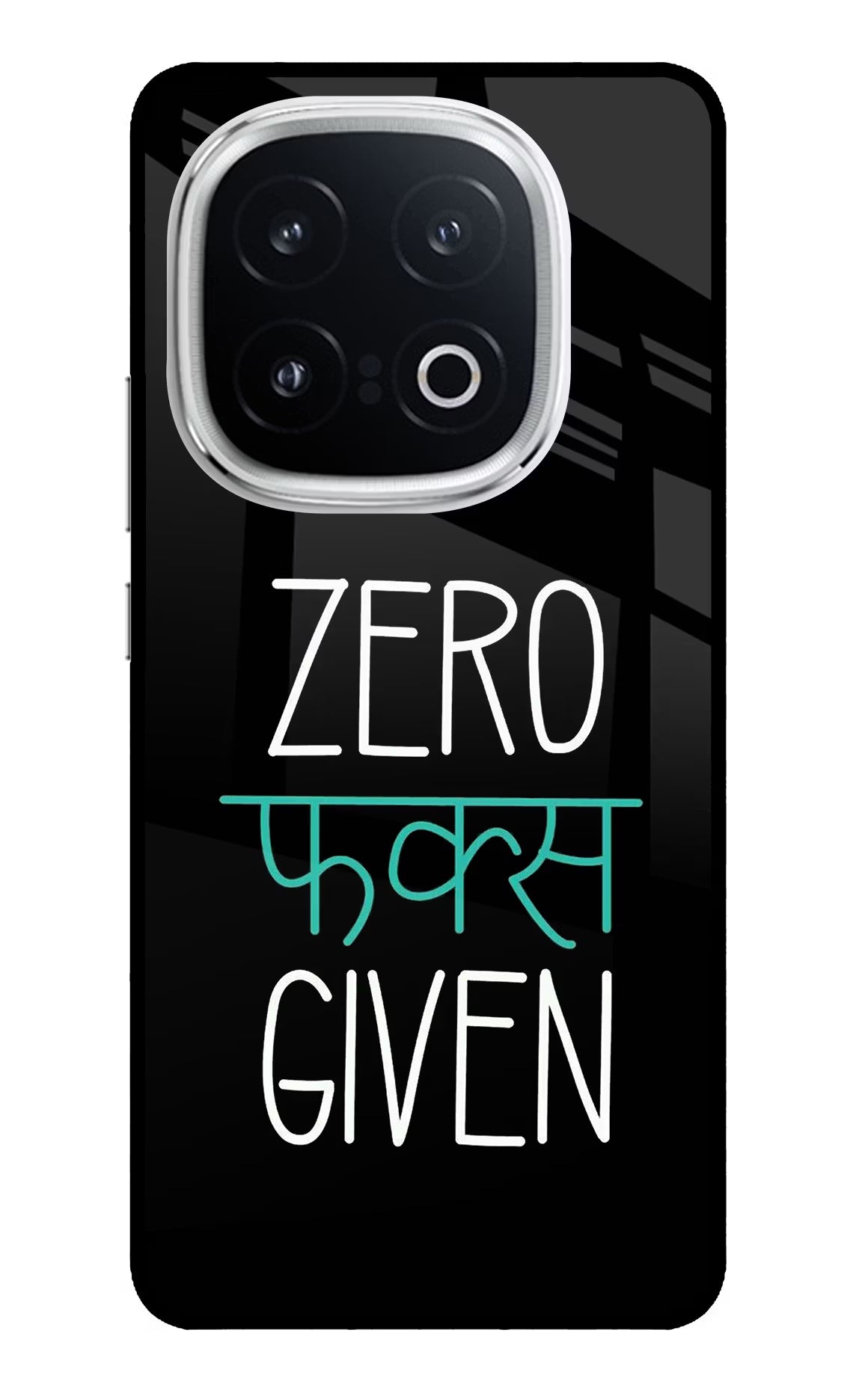 Zero Fucks Given iQOO 13 5G Glass Case Back Cover by Casekaro