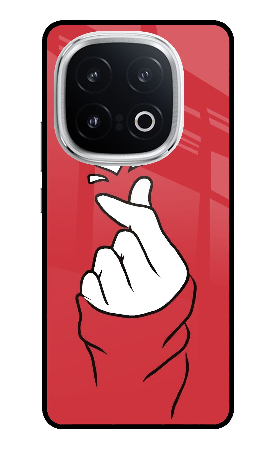 Korean Love Sign iQOO 13 5G Glass Case Back Cover by Casekaro