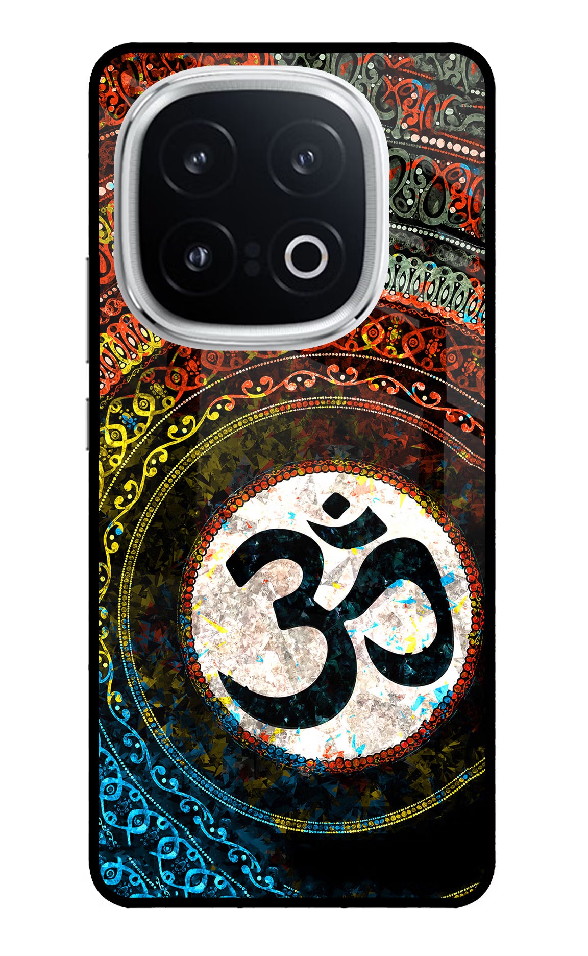 Om Cultural iQOO 13 5G Glass Case Back Cover by Casekaro