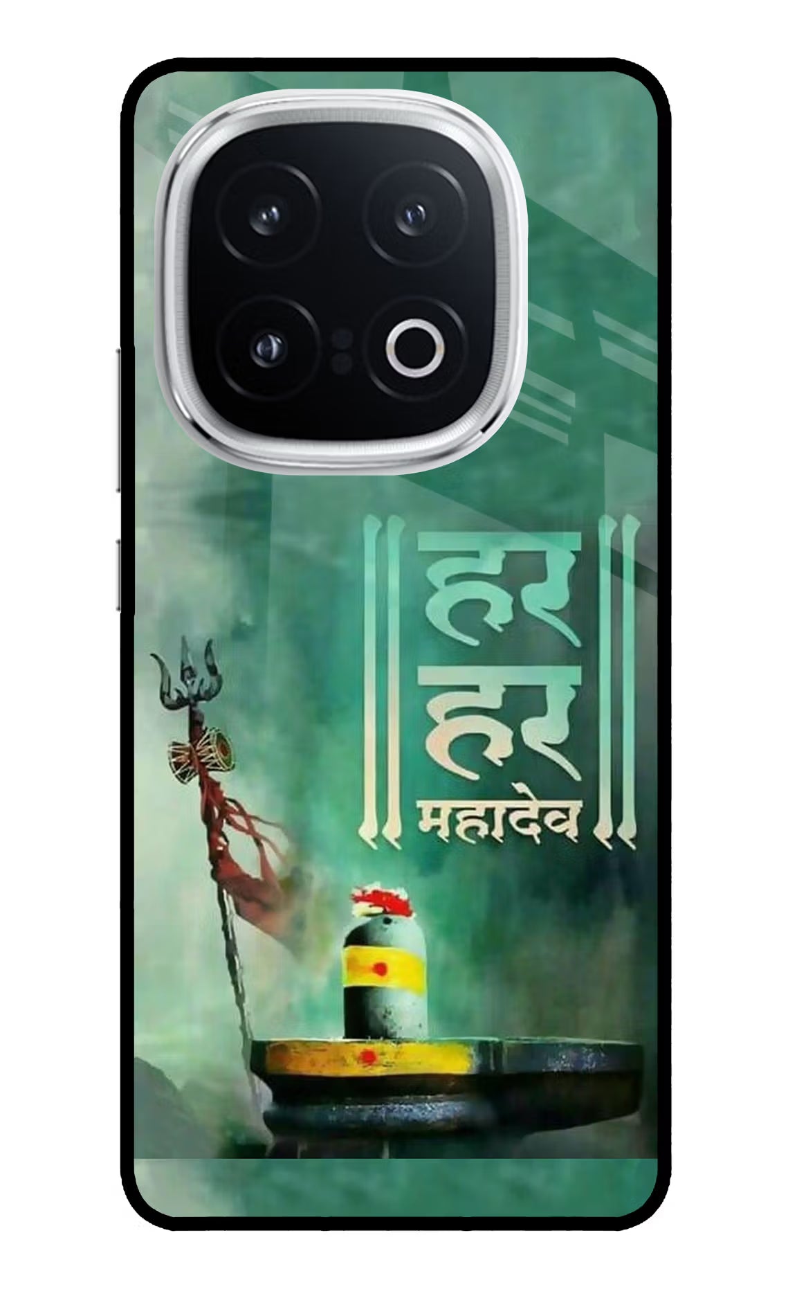 Har Har Mahadev Shivling iQOO 13 5G Glass Case Back Cover by Casekaro