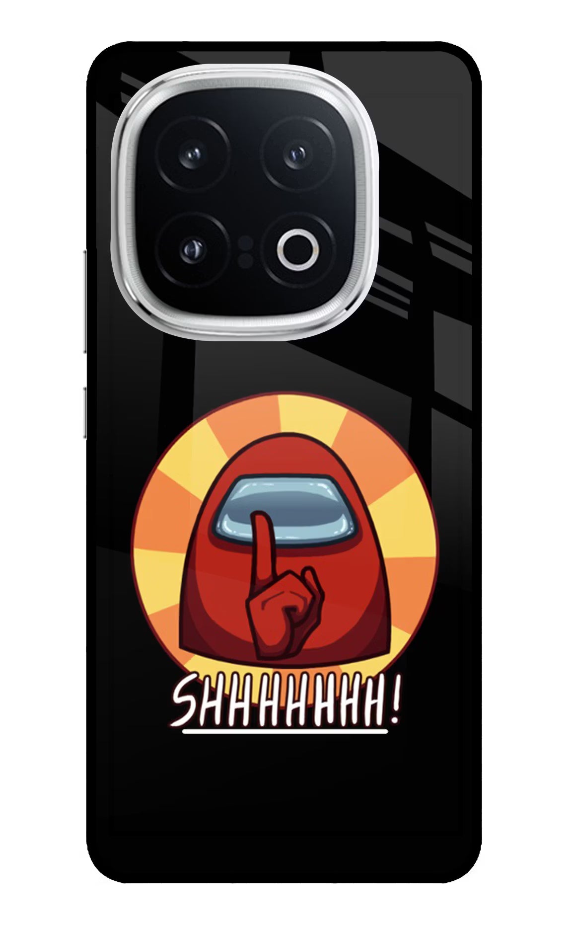 Among Us Shhh! iQOO 13 5G Glass Case Back Cover by Casekaro