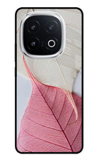 White Pink Leaf iQOO 13 5G Glass Case