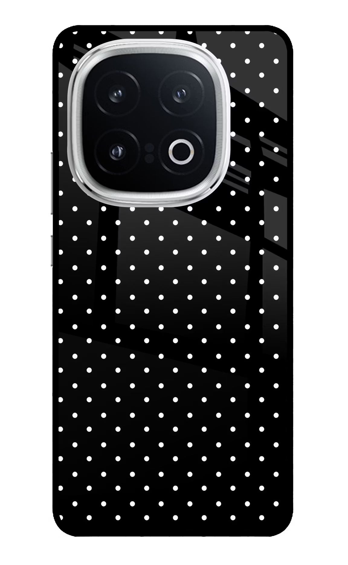 White Dots iQOO 13 5G Glass Case Back Cover by Casekaro