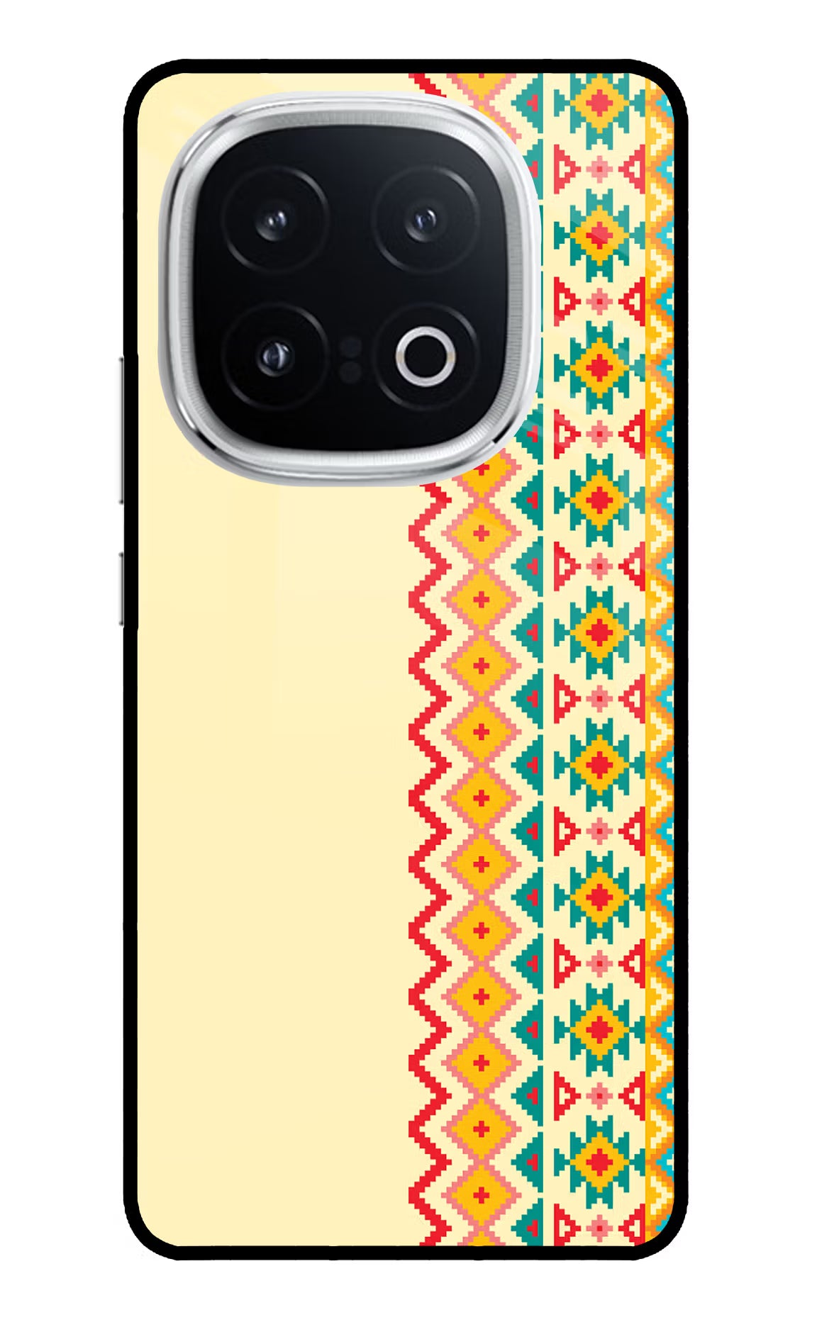 Ethnic Seamless iQOO 13 5G Glass Case Back Cover by Casekaro