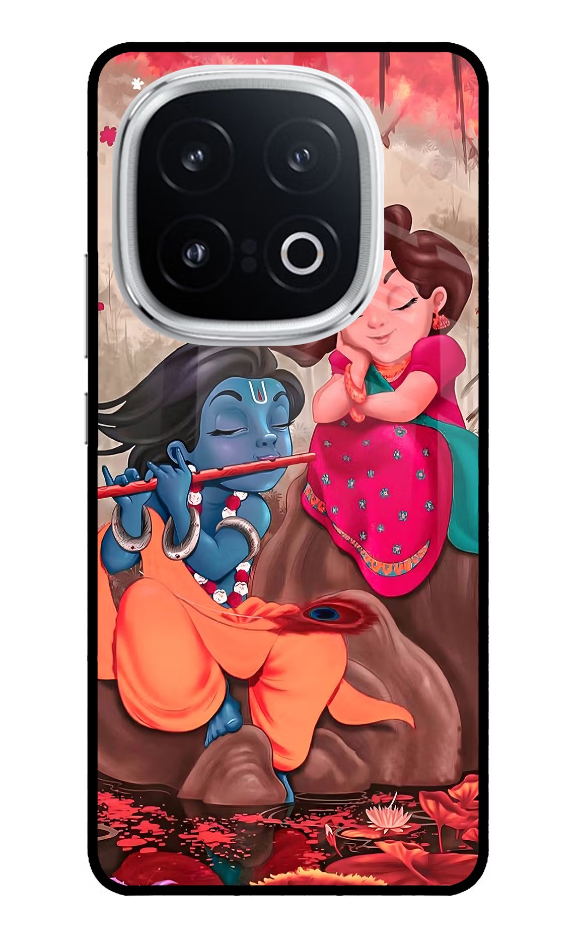 Radhe Krishna iQOO 13 5G Glass Case Back Cover by Casekaro
