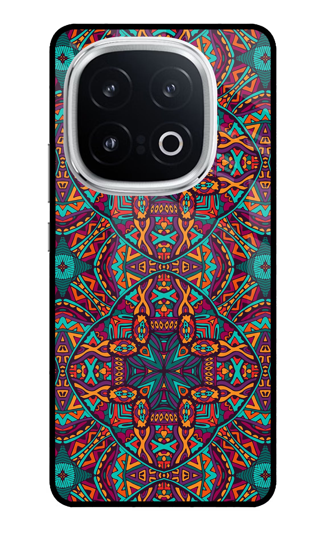Colour Mandala iQOO 13 5G Glass Case Back Cover by Casekaro