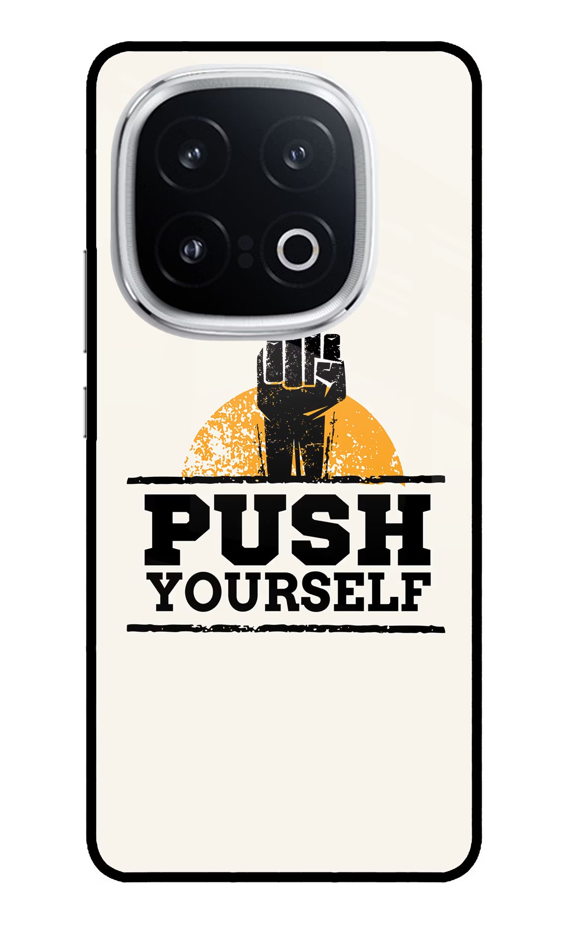 Push Yourself iQOO 13 5G Glass Case Back Cover by Casekaro
