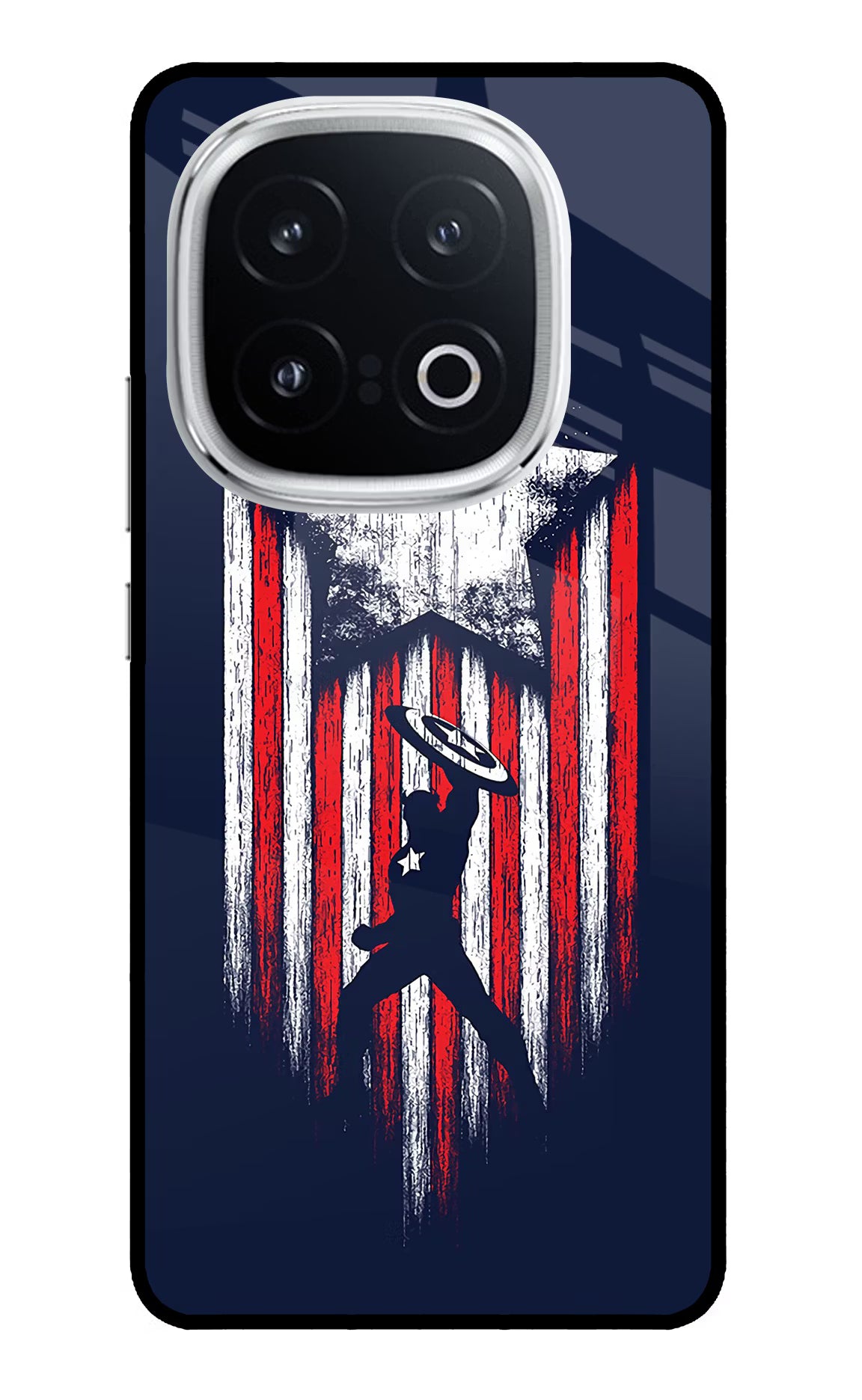 Captain America Marvel Art iQOO 13 5G Glass Case Back Cover by Casekaro