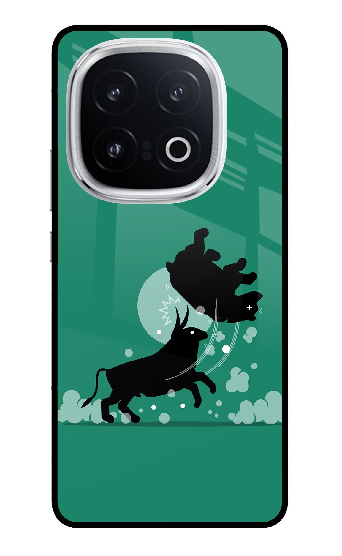 Bull Conqueror iQOO 13 5G Glass Case Back Cover by Casekaro