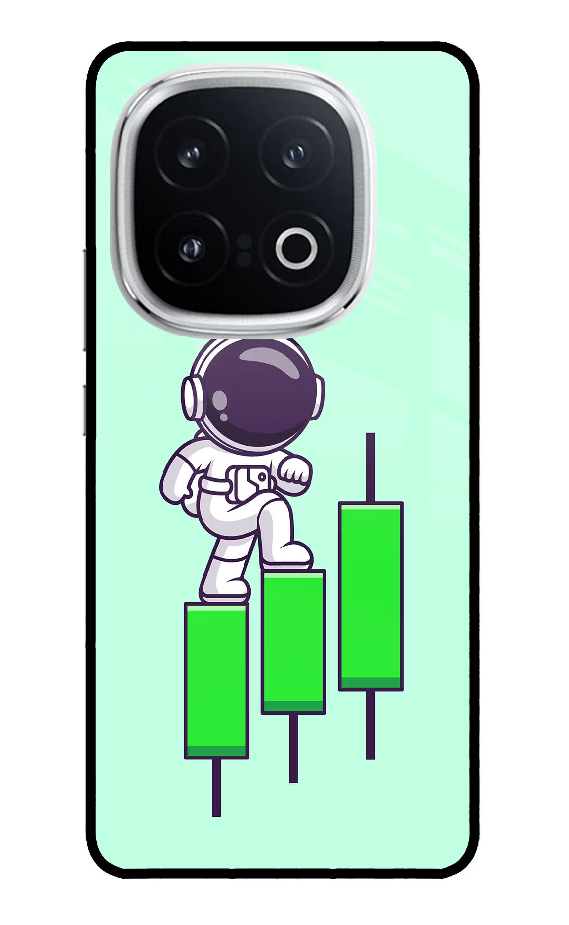 Astronaut Trader iQOO 13 5G Glass Case Back Cover by Casekaro