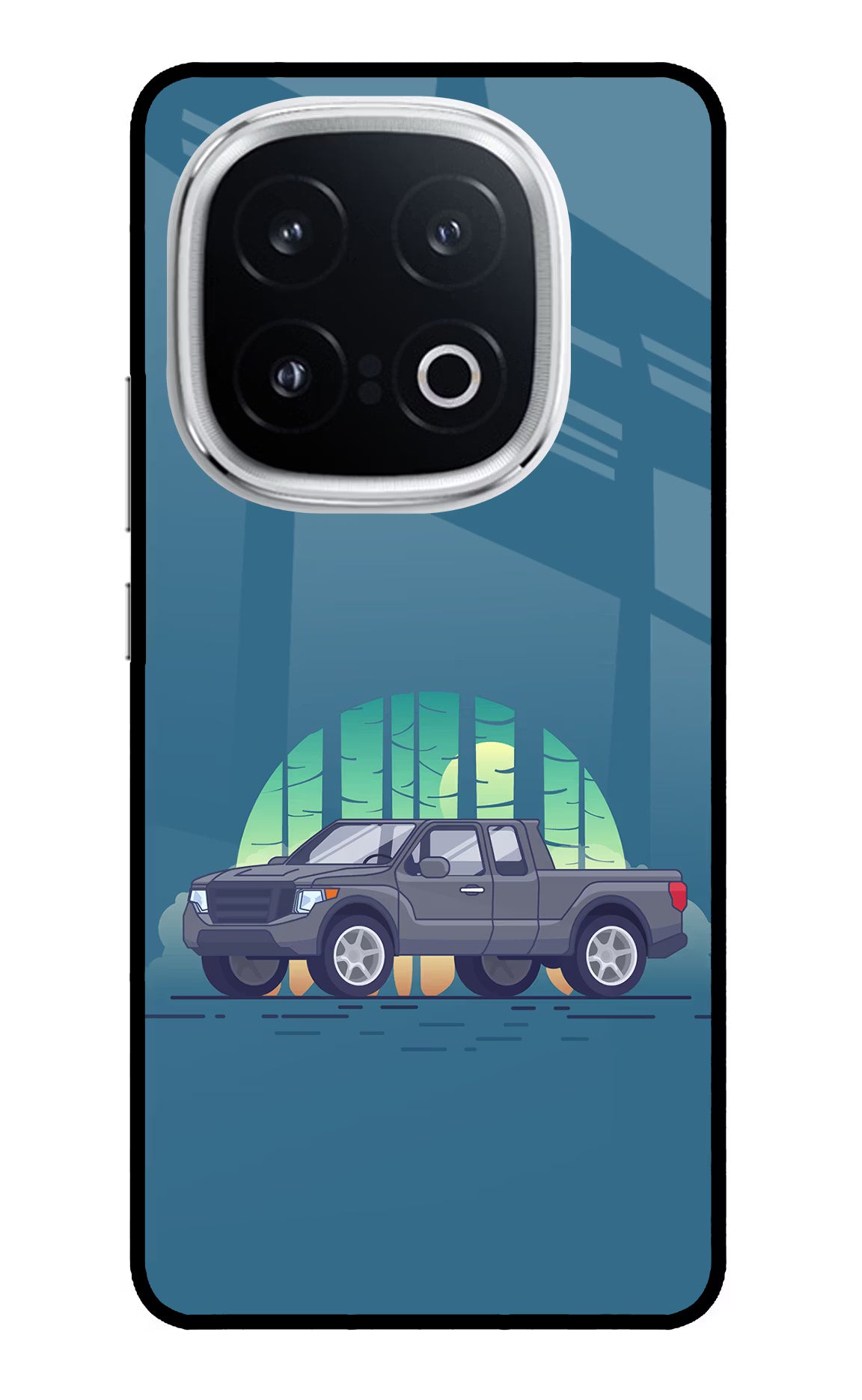 Retro Garage Vibe iQOO 13 5G Glass Case Back Cover by Casekaro