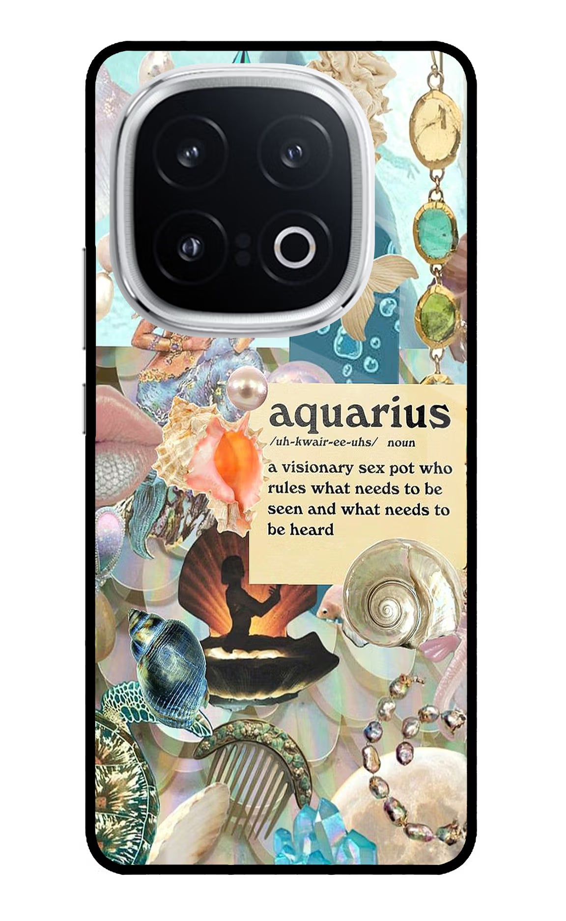 Aquarius Zodiac iQOO 13 5G Glass Case Back Cover by Casekaro