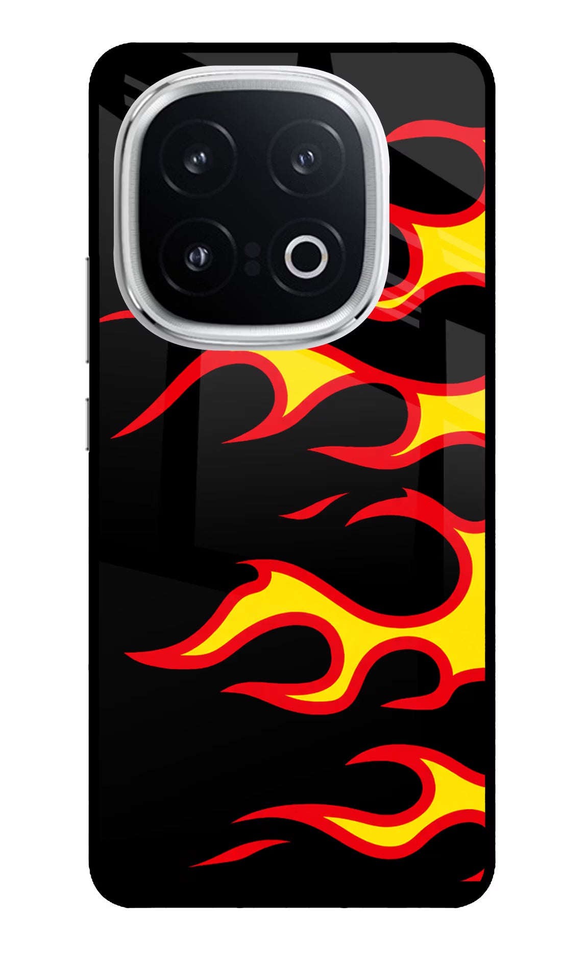 Side Sweep Flames iQOO 13 5G Glass Case