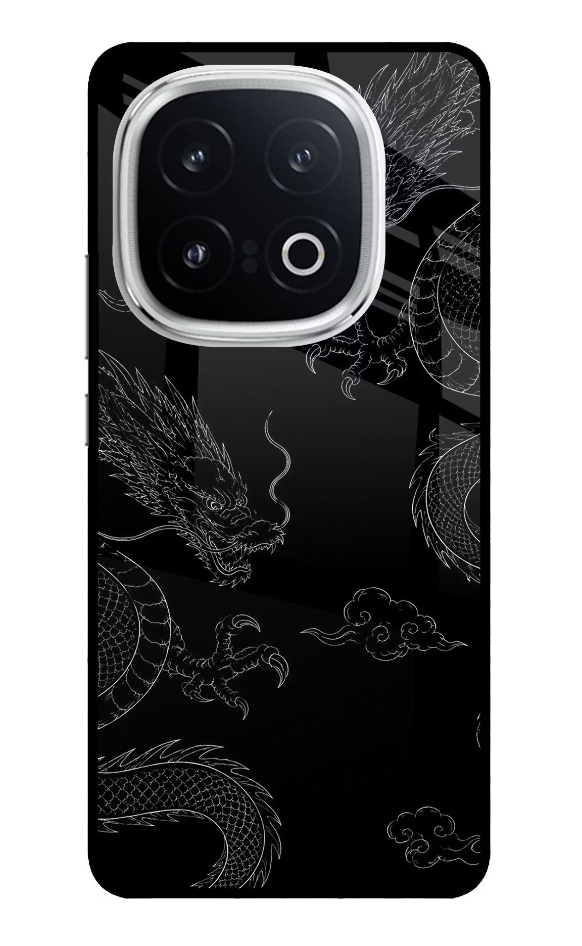 Twin Dragons iQOO 13 5G Glass Case Back Cover by Casekaro