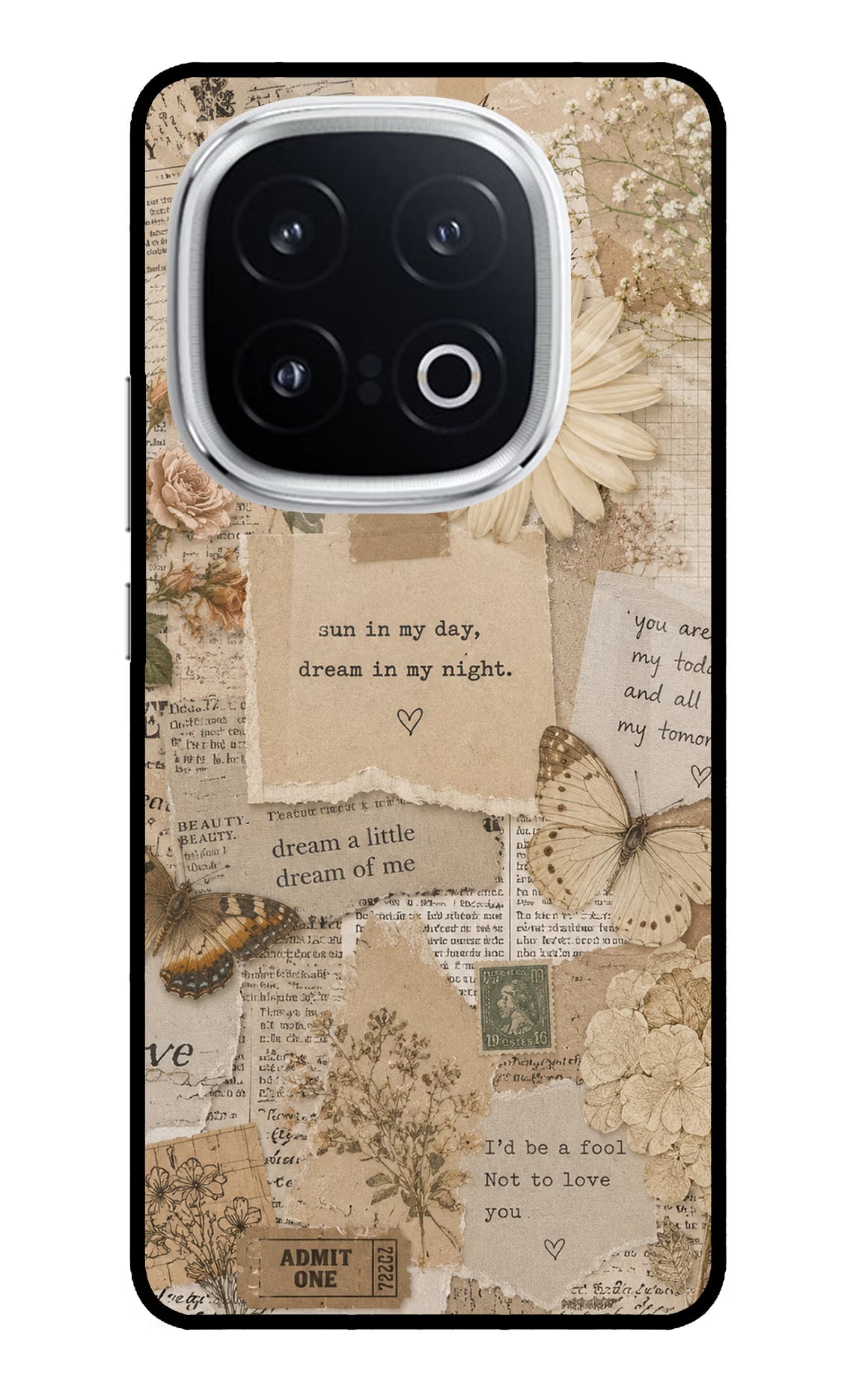 Vintage case iQOO 13 5G Glass Case Back Cover by Casekaro