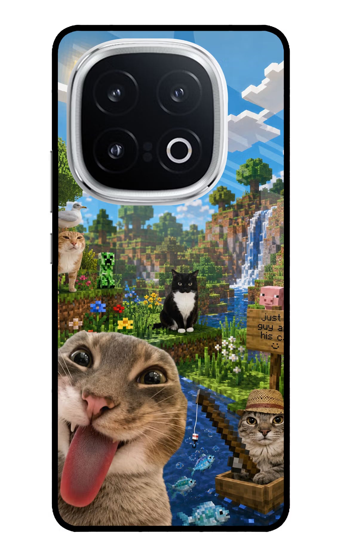 Minecraft Cat Chaos iQOO 13 5G Glass Case