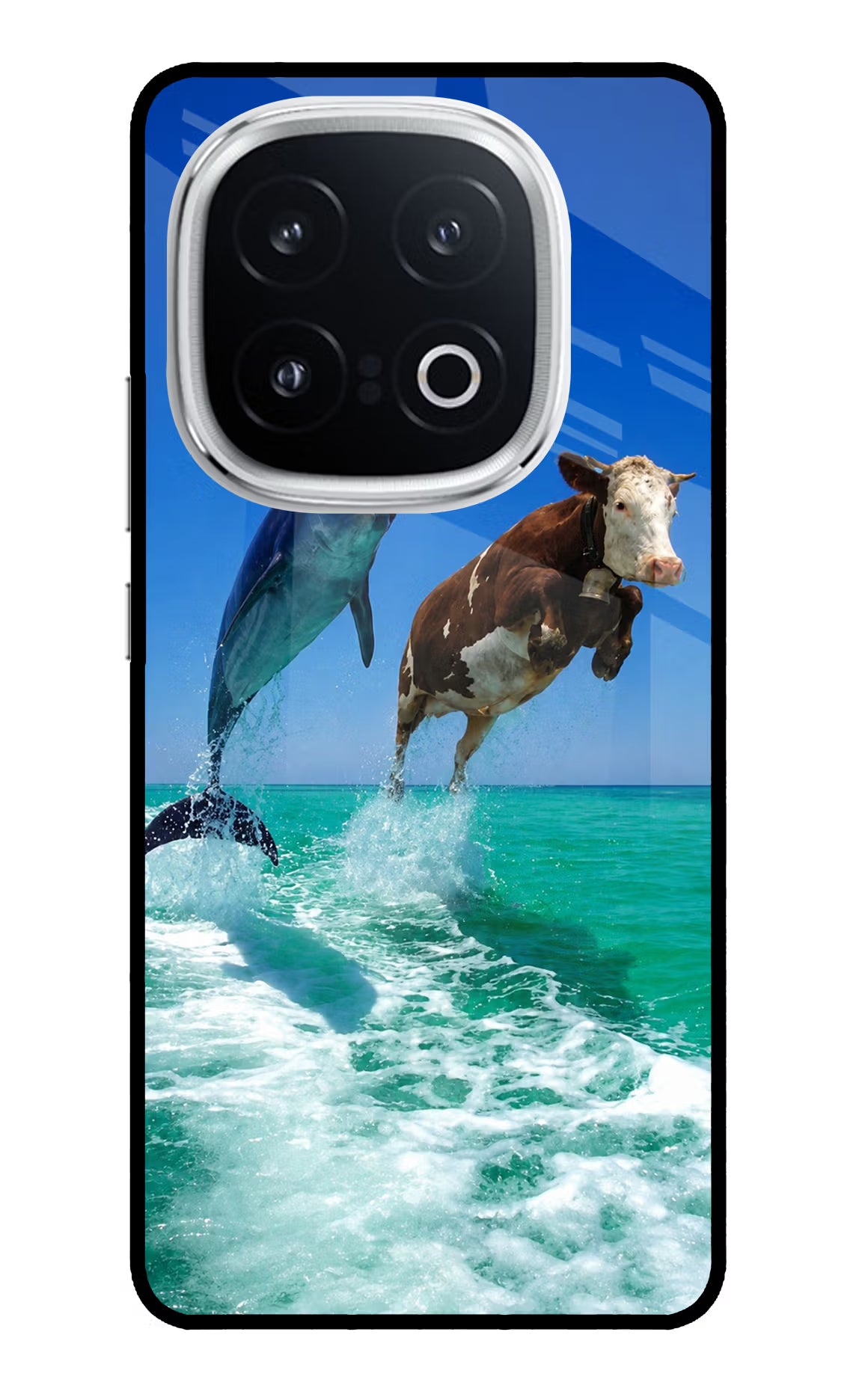 Dolphin vs Cow iQOO 13 5G Glass Case