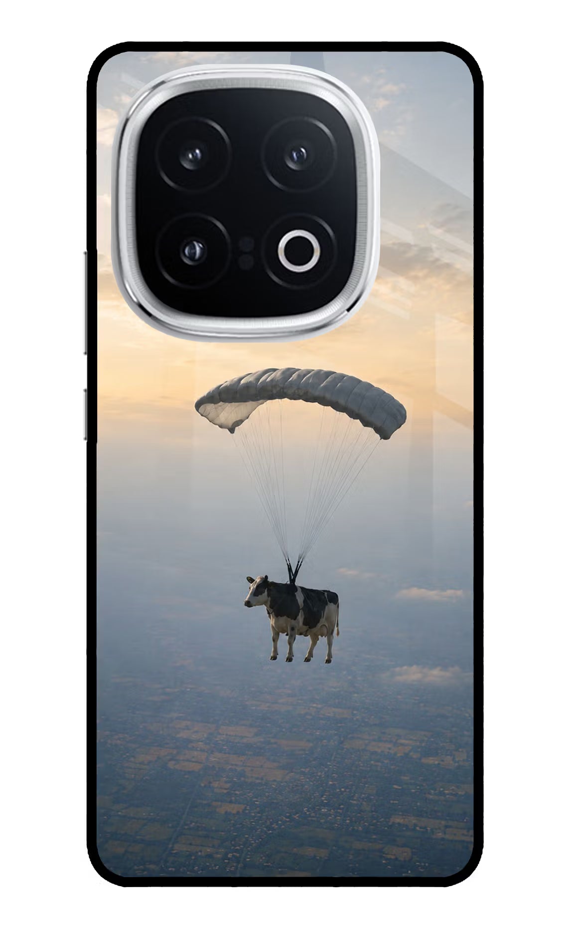 Skydiving Cow iQOO 13 5G Glass Case