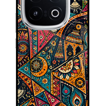 Folk Print iQOO 13 5G Glass Case