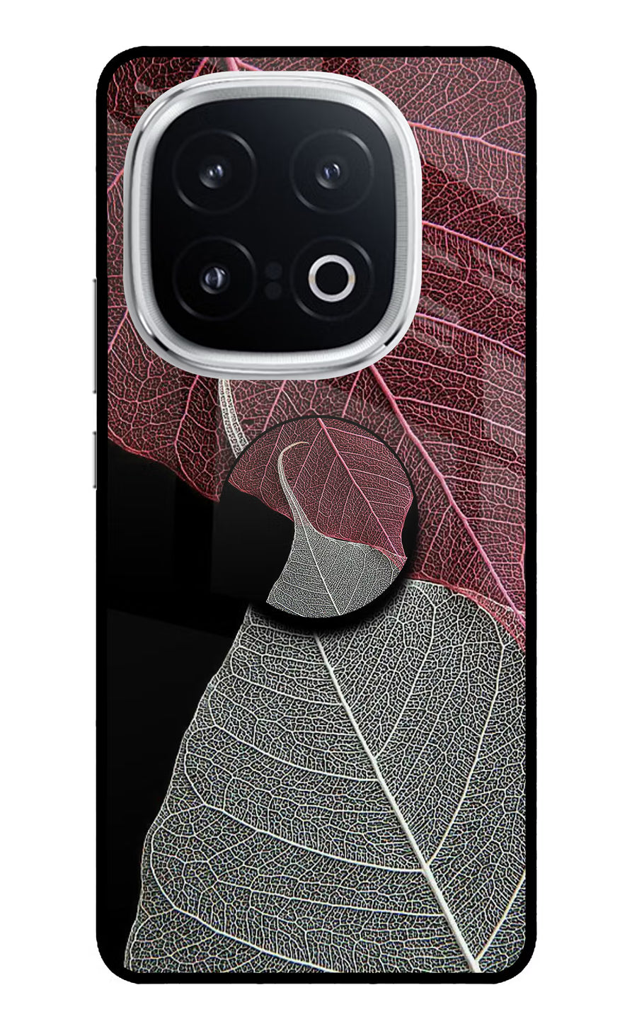 Leaf Pattern iQOO 13 5G Pop Case, Glass case