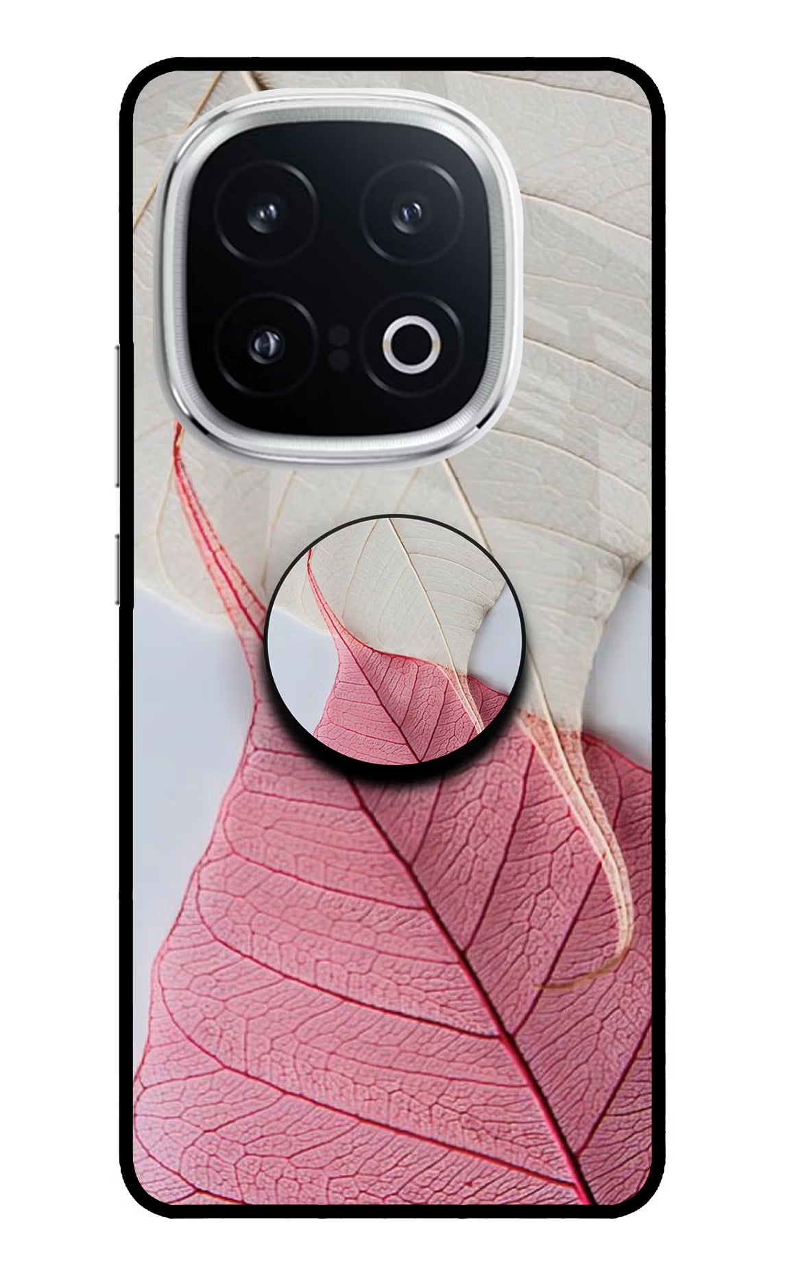 White Pink Leaf iQOO 13 5G Pop Case by Casekaro