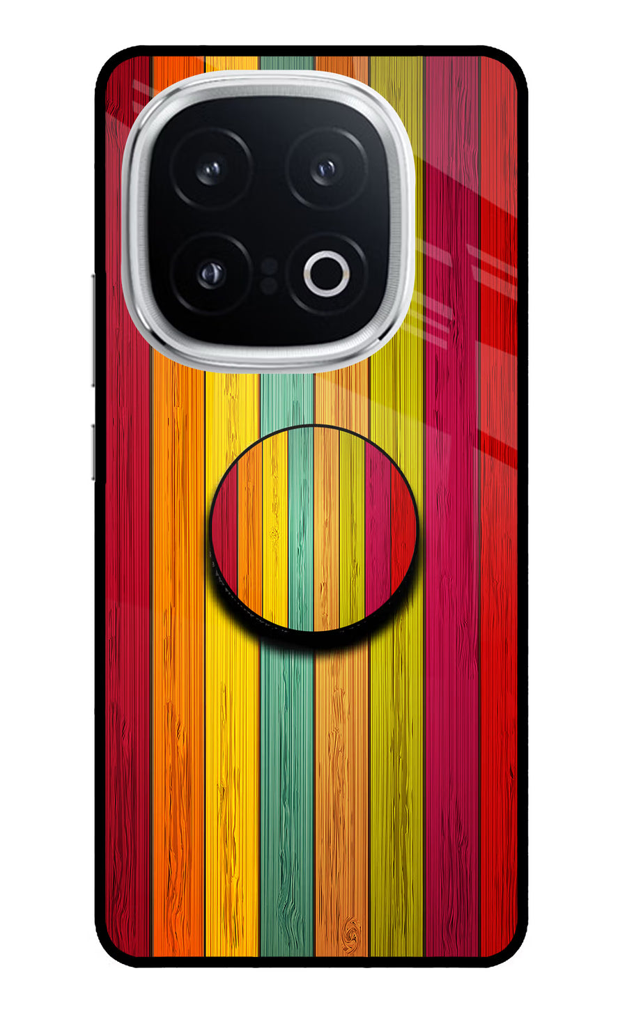 Multicolor Wooden iQOO 13 5G Pop Case, Glass case