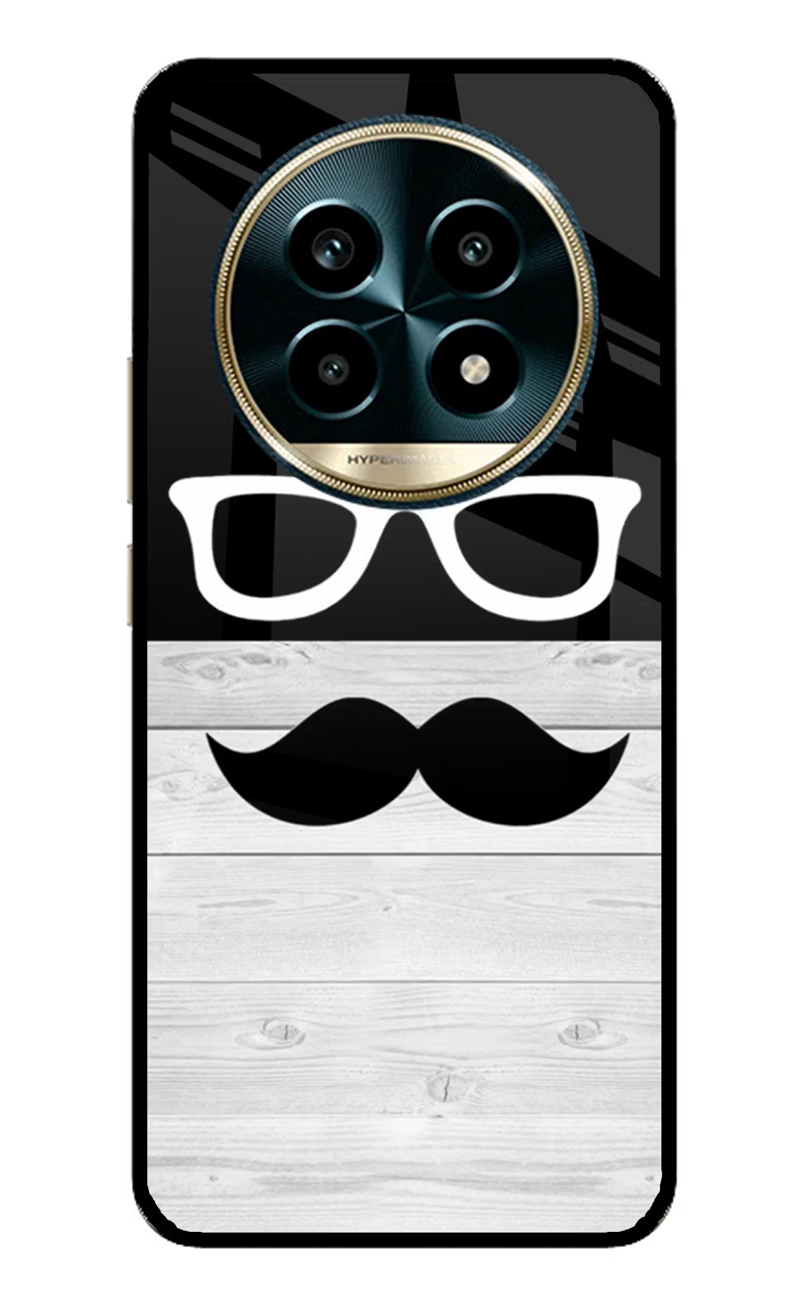 Mustache Realme 13 Pro 5G Glass Case Back Cover by Casekaro