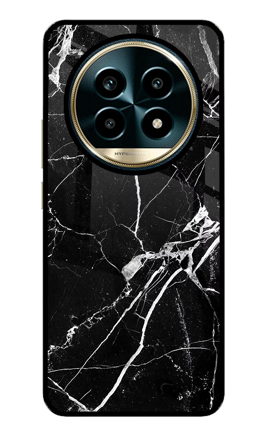 Black Marble Pattern Realme 13 Pro 5G Glass Case