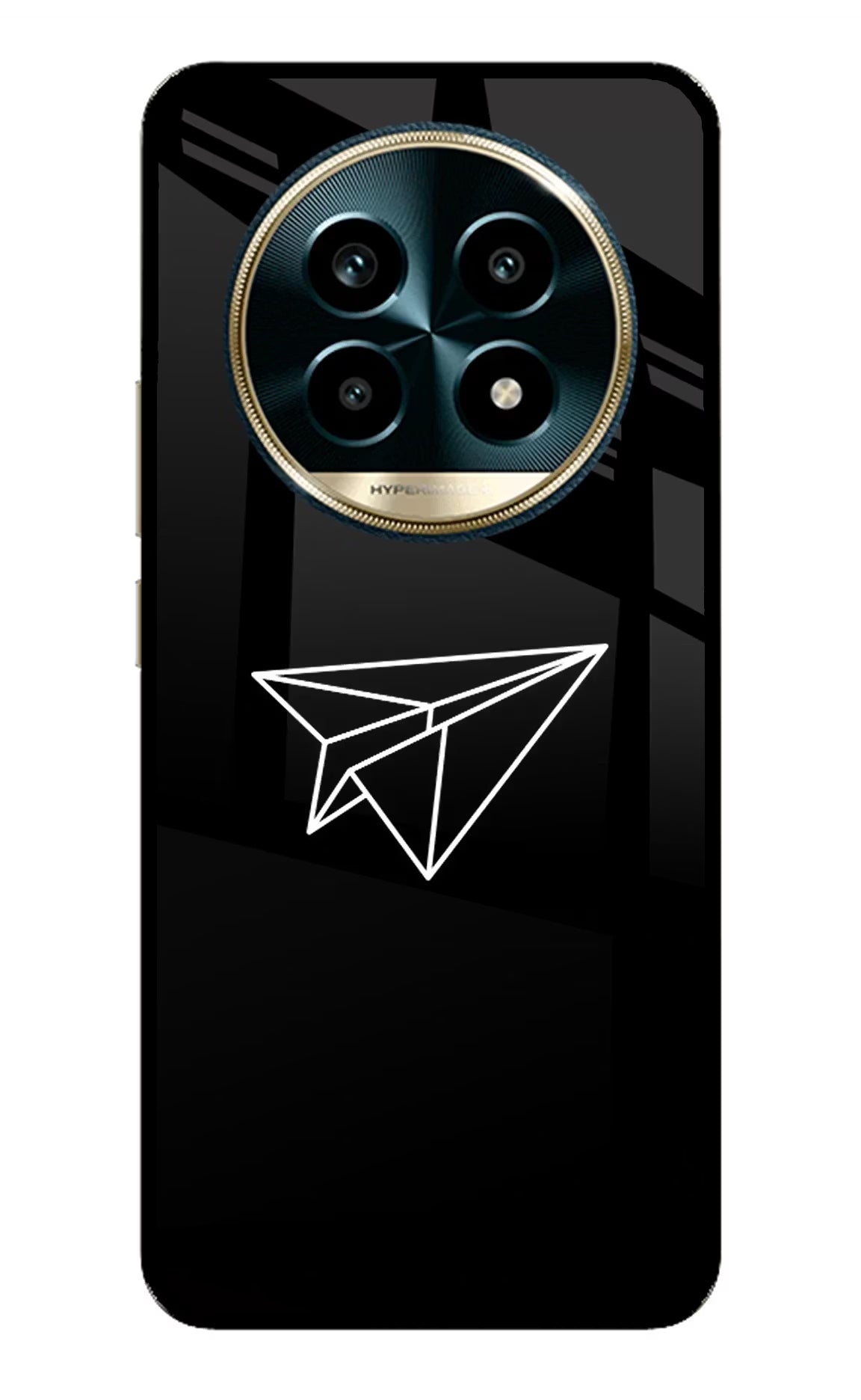 Paper Plane White Realme 13 Pro 5G Glass Case Back Cover by Casekaro