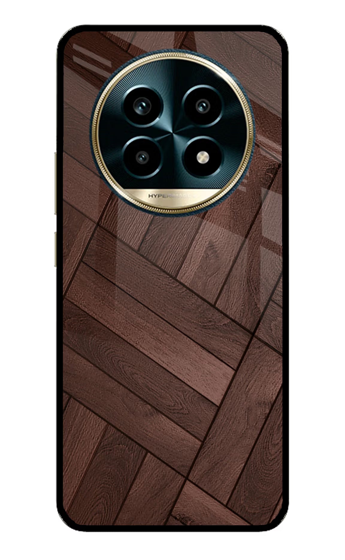 Wooden Texture Design Realme 13 Pro 5G Glass Case Back Cover by Casekaro