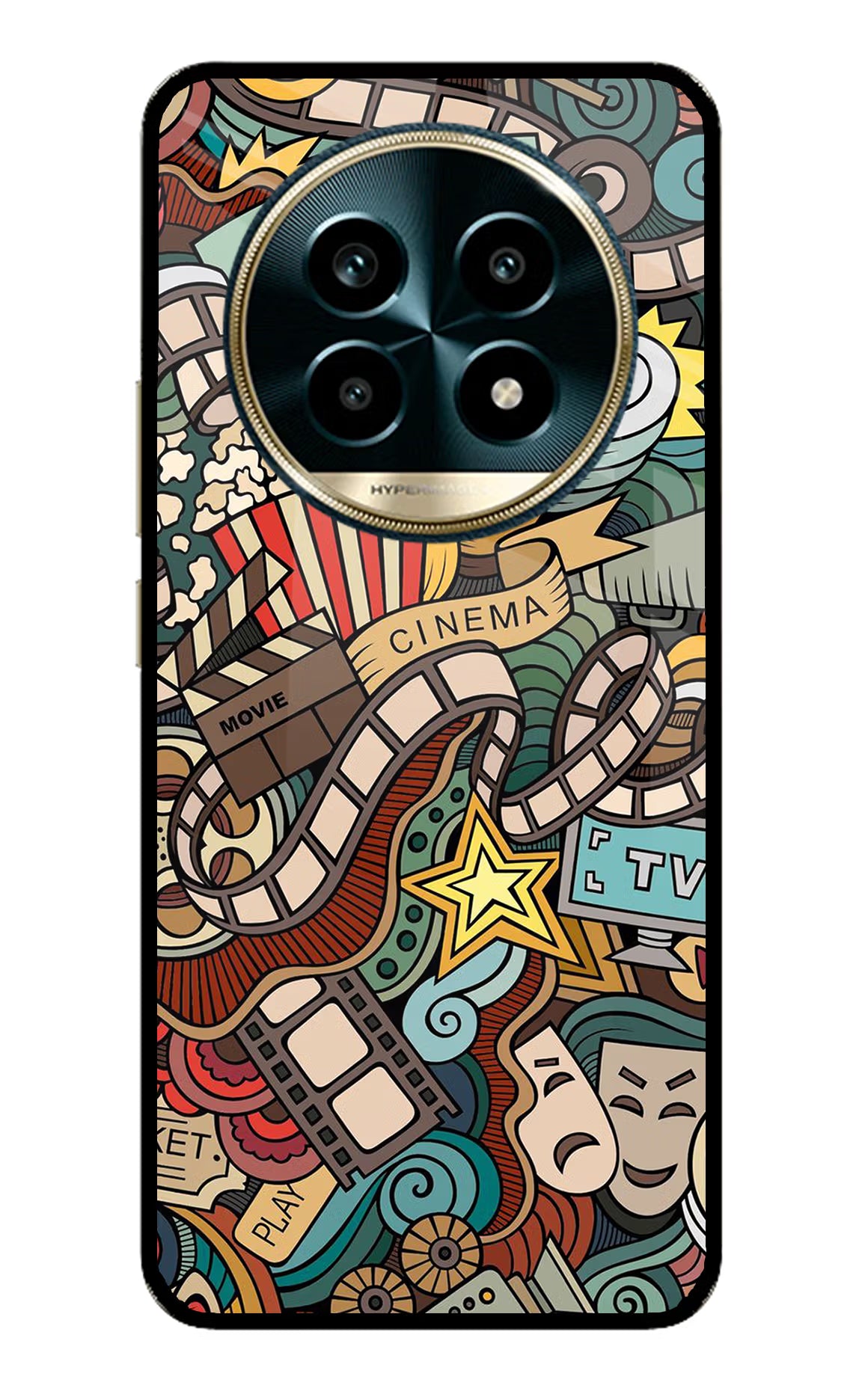 Cinema Abstract Realme 13 Pro 5G Glass Case Back Cover by Casekaro