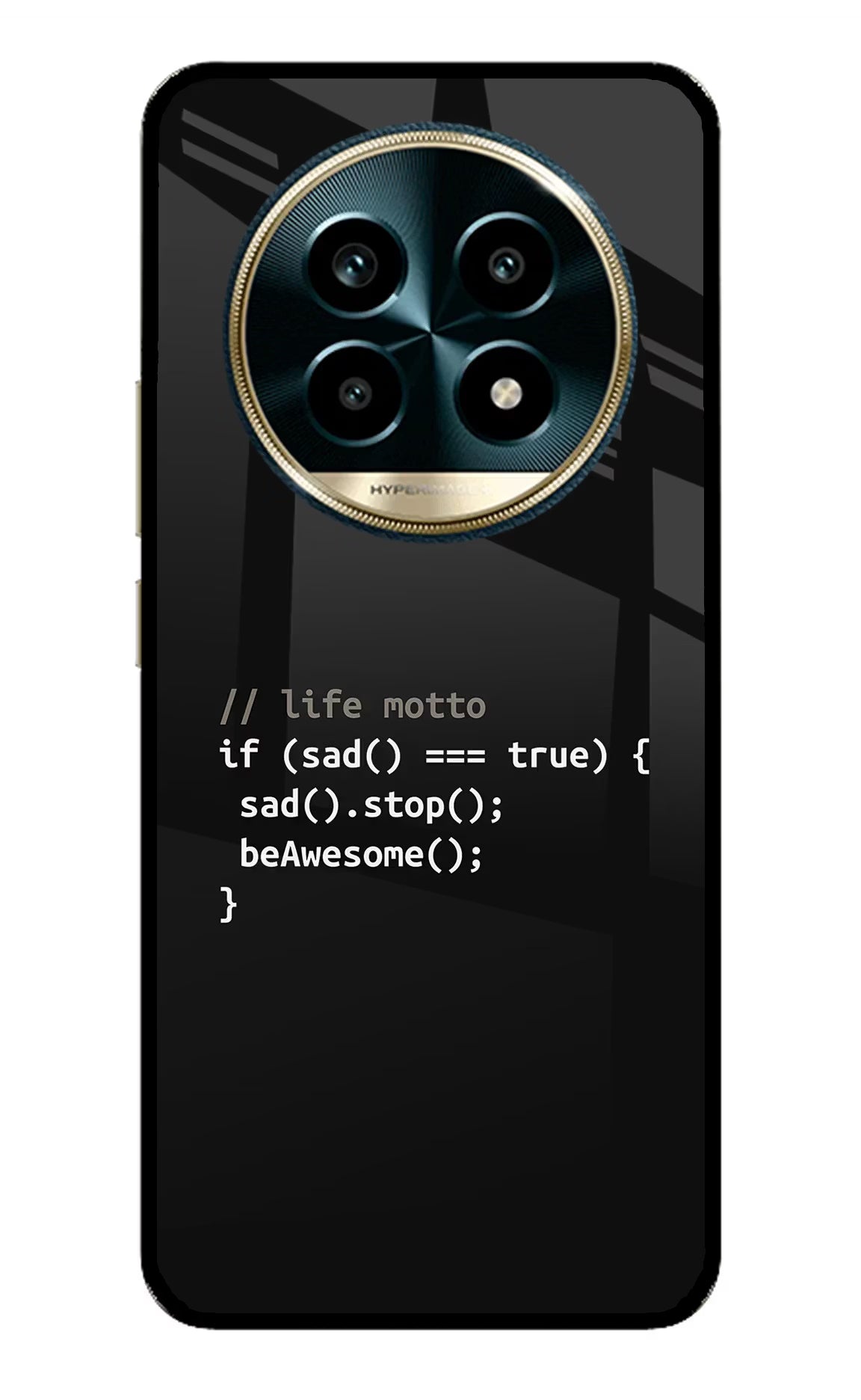 Life Motto Code Realme 13 Pro 5G Glass Case Back Cover by Casekaro