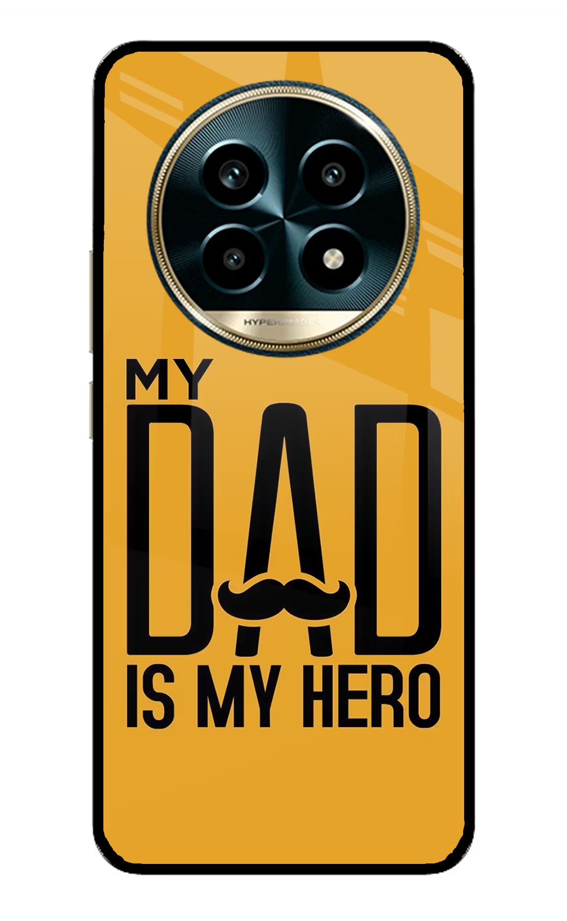 My Dad Is My Hero Realme 13 Pro 5G Glass Case Back Cover by Casekaro