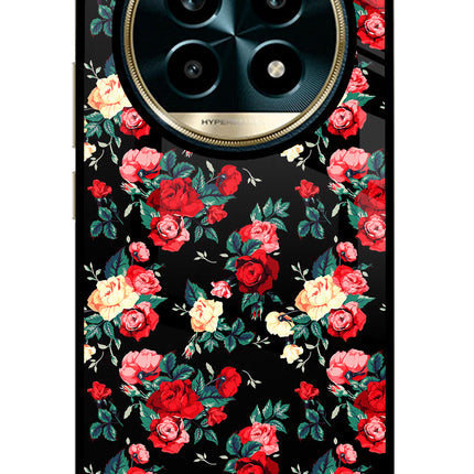Rose Pattern Realme 13 Pro 5G Glass Case