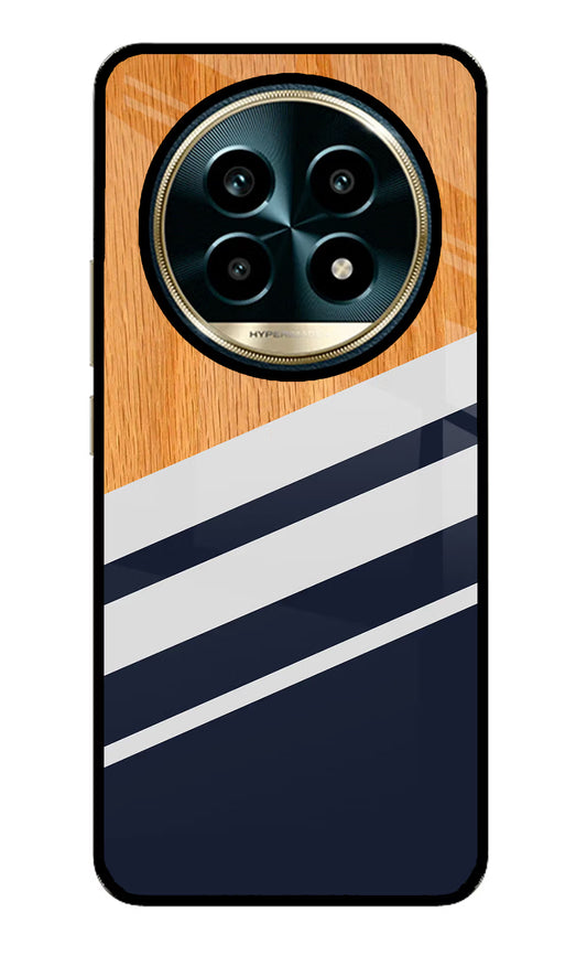 Blue and white wooden Realme 13 Pro 5G Glass Case