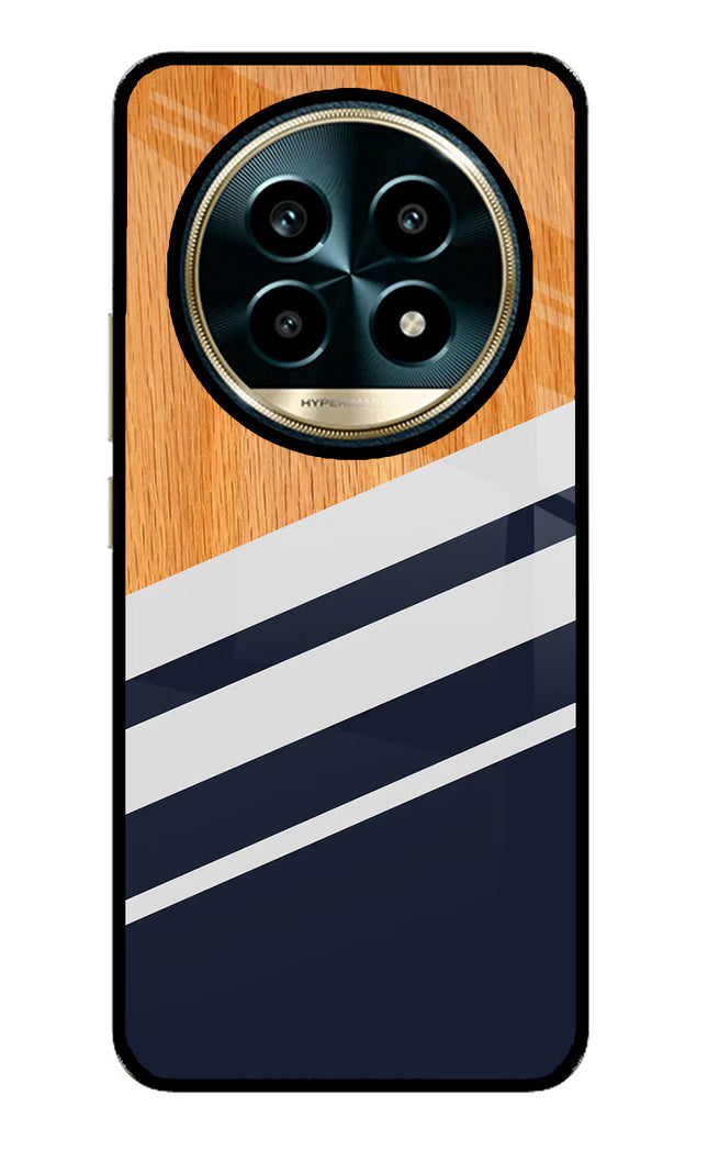 Blue and white wooden Realme 13 Pro 5G Glass Case