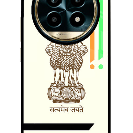 Satyamev Jayate Brown Logo Realme 13 Pro 5G Glass Case